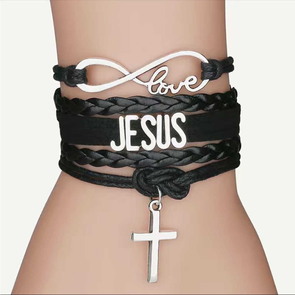 Jesus Love Me Leather Bracelet